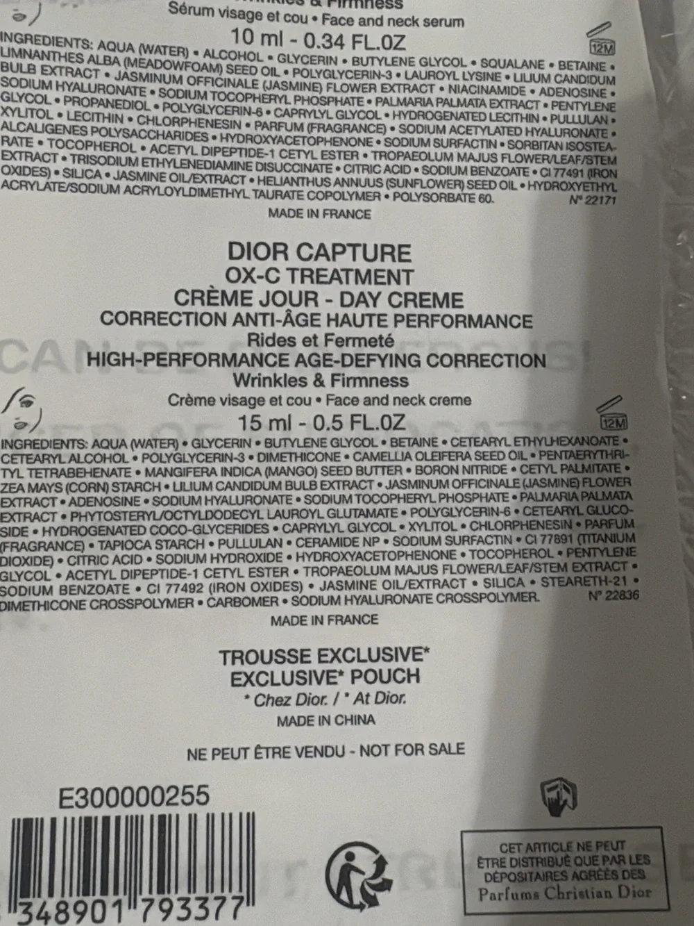 Dior Capture Totale Moisturizer & Serum - White and Silver Gold status